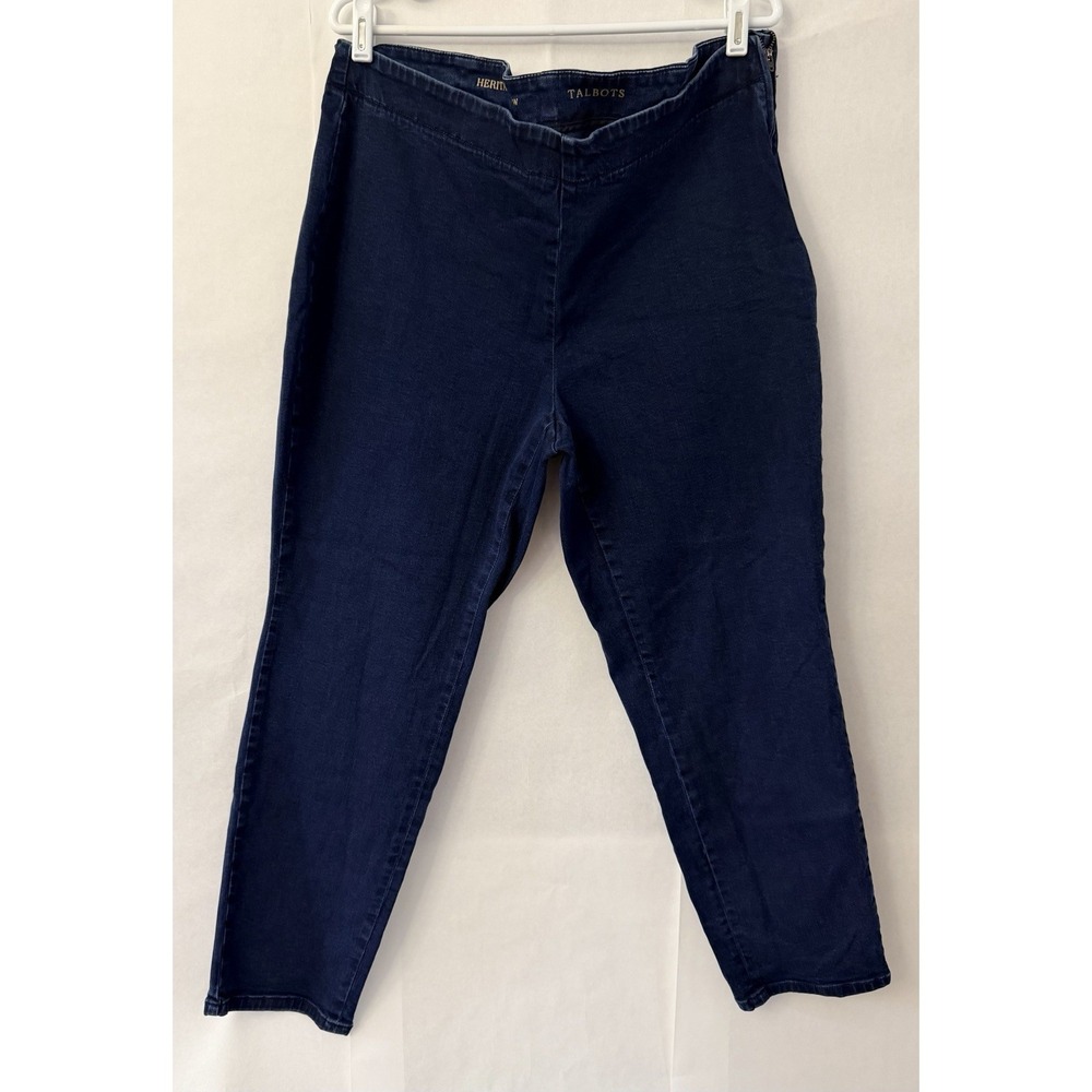 Talbots Women's Heritage Ankle Pants Blue Denim Size 18W